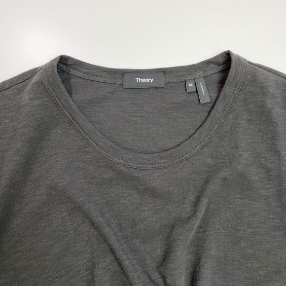 Theory Essential Tee Short Sleeve Crew Slub Slate Grey XL - Picture 5 of 6